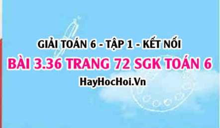 Giải bài 3.36 trang 72 Toán 6 Tập 1 SGK Kết nối tri thức